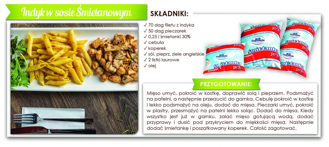 Indyk w sosie śmietanowym