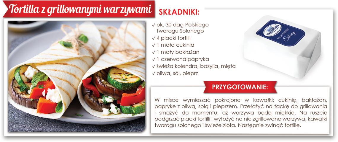 Tortilla z grillowanymi warzywami